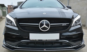 Накладка на передний бампер Mercedes CLA A45 AMG C117 рестайл фото