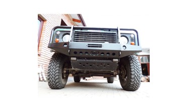 Силовий передній бампер HD2 із дугою Land Rover Defender 90/110/130 (1990-2016) фото