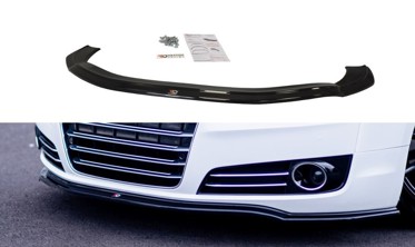 Тюнинговый передний диффузор Audi A8 D4 вер.1 фото