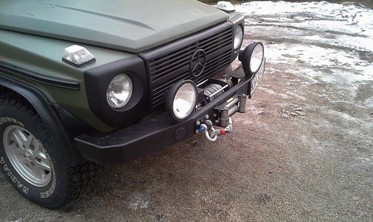 Силовой  передний бампер HD с креплением лебедки Mercedes G-klass (1979-...) фото