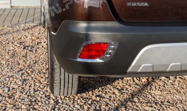 хром накладки на задние противотуманные фары Opel Mokka (дорест.) фото