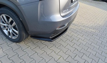 Юбка заднего бампера Lexus NX Mk1 H без вертикальных выступов фото