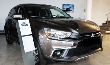 накладка на бампер с загибом и ребрами Mitsubishi ASX Crossover фото