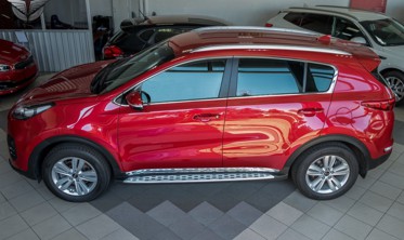 пороги (підніжки бічні) Kia Sportage (стиль Mercedes) фото