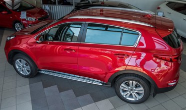 пороги (підніжки бічні) Kia Sportage (стиль Mercedes) фото