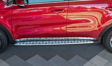 пороги (підніжки бічні) Kia Sportage (стиль Mercedes) фото