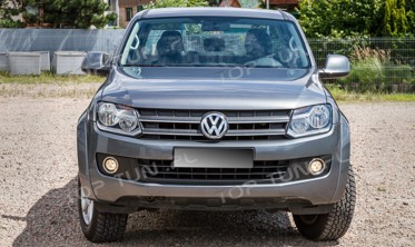 накладки протитуманок передніх Volkswagen Amarok (нержавіюча сталь) фото