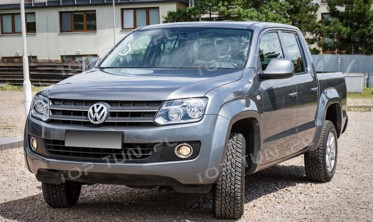 накладки протитуманок передніх Volkswagen Amarok (нержавіюча сталь) фото