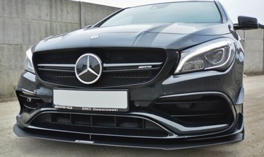 Racing диффузор переднего бампера Mercedes CLA A45 AMG C117 вер.1 фото