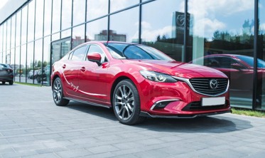 Тюнинговый передний диффузор Mazda 6 GJ Mk3 Fl вер.2 фото