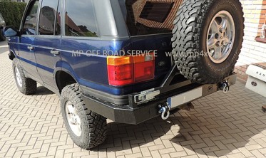 Силовой  задний бампер с креплением запаски Range Rover P38A фото