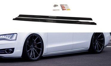 Тюнінгові накладки бічних порогів Audi A8 D4 дорестайл фото