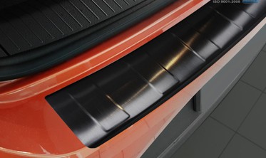 защитная накладка с загибом на бампер Volkswagen T-Roc (черная) фото