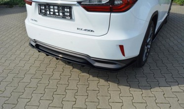 Центральний спойлер заднього бампера із вертикальними виступами Lexus RX Mk4 H фото