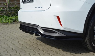 Центральний спойлер заднього бампера із вертикальними виступами Lexus RX Mk4 H фото