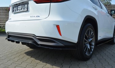 Центральний спойлер заднього бампера із вертикальними виступами Lexus RX Mk4 H фото