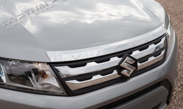 хром накладка на капот Suzuki Vitara II фото