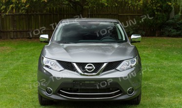 Хром накладка (листва) переднего бампера Nissan Qashqai фото