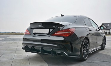 Центральный диффузор заднего бампера Mercedes CLA A45 AMG C117 Facelift вер.1 фото