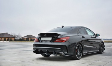 Центральный диффузор заднего бампера Mercedes CLA A45 AMG C117 Facelift вер.1 фото