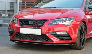 Диффузор на передний бампер Seat Leon Mk3 Cupra / FR рестайл (вер.1) фото