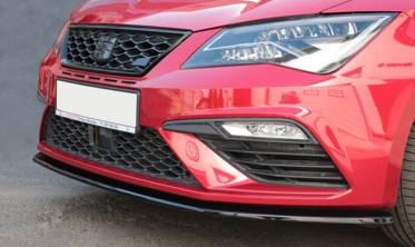 Диффузор на передний бампер Seat Leon Mk3 Cupra / FR рестайл (вер.1) фото