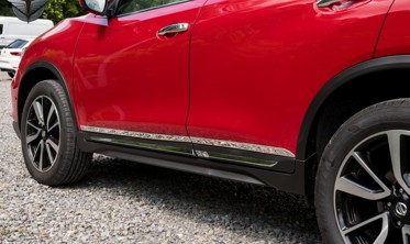 декоративні хром накладки на двері Nissan X-Trail фото