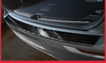 захисна накладка із загином на край бампера Volvo XC60 II чорна фото