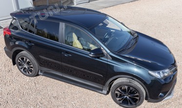 пороги (подножки боковые) Toyota Rav4 OEM (черные) фото