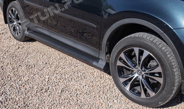 пороги (подножки боковые) Toyota Rav4 OEM (черные) фото