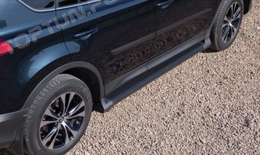 пороги (подножки боковые) Toyota Rav4 OEM (черные) фото