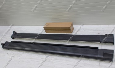 пороги (подножки боковые) Toyota Rav4 OEM (черные) фото