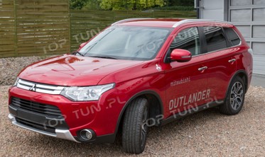 сатинова рамка на КПП Mitsubishi Outlander (автом.) фото