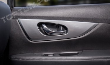внутренние накладки вокруг ручек Nissan X-Trail фото