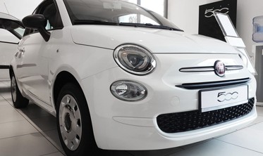 накладка на бампер с загибом и ребрами FIAT 500 Hatchback (полированная) фото