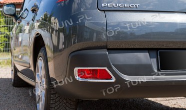 хром накладки противотуманок задних Peugeot 3008 фото