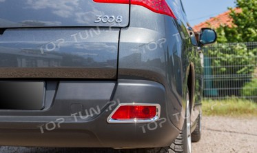 хром накладки противотуманок задних Peugeot 3008 фото