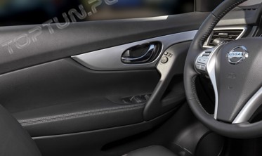 внутренние накладки вокруг ручек Nissan X-Trail фото