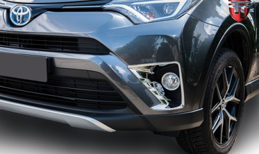 хром накладки противотуманок передних Toyota Rav4 фото