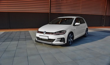 Накладка Racing на передній бампер VW Golf MK7 FL фото