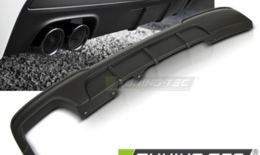 Задний диффузор на бампер BMW F10 / F11 стиль М-Performance с вырезом под двойную насадку фото