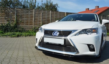Диффузор под передний бампер Lexus CT Mk1 рестайл вер.1 фото