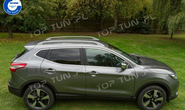 алюминиевые рейлинги на крышу Nissan Qashqai (серые) фото