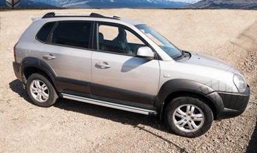 пороги (подножки боковые) Hyundai Tucson / Kia Sportage фото
