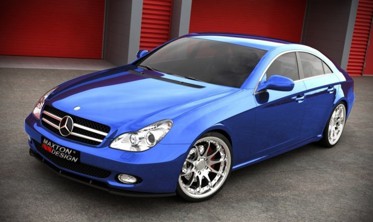 Спойлер под передний бампер Mercedes CLS W219 дорестайл фото