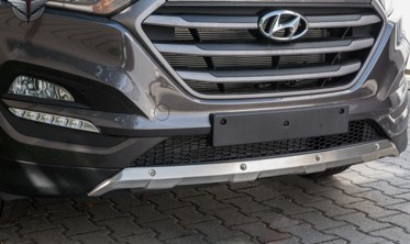 комплект накладок на бампера Hyundai Tucson (нержавейка) фото