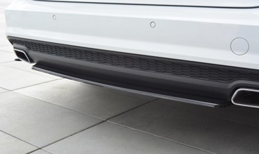 Центральний диффузор заднего бампера Audi A6 C7 S-line FL фото