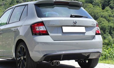 Диффузор заднего бампера Skoda Fabia III в стиле RS фото