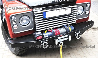 Силовой  передний бампер HD с креплением лебедки Land Rover Defender (1990-2016) фото