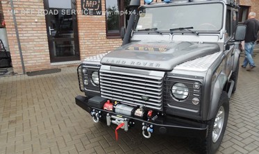 Силовой  передний бампер HD с креплением лебедки Land Rover Defender (1990-2016) фото